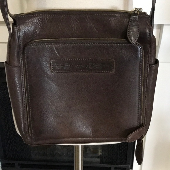 Fossil Handbags - Fossil Brown Pebbled Leather Crossbody Bag